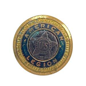 Vintage American Legion Brass Button By M.C. Lilley & Co. Shank Back Design With